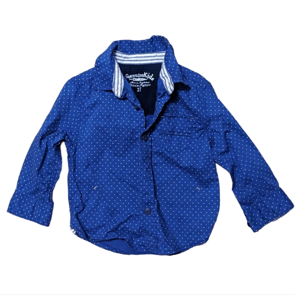 💥 OshKosh B'gosh Blue & White Button Down 2T